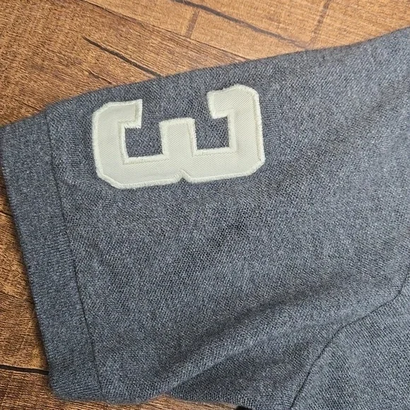 Vintage Polo Ralph Lauren Charcoal Polo Gold Crest 3 on Sleeve Y2K Cotton Large - Picture 5 of 6